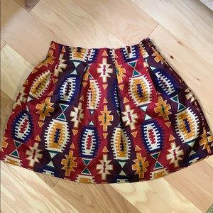 Silk high waisted skirt